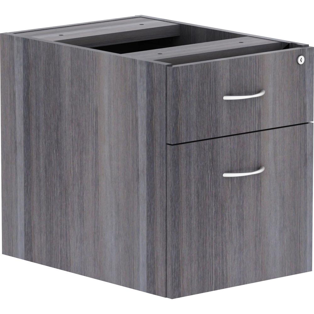 Lorell Essentials Series Box/File Hanging File Cabinet - 16" x 12"28.3" - Box, File Drawer(s) - Finish: Weathered Charcoal, Laminate. Picture 1