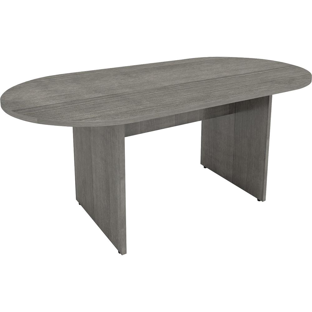 Lorell Weathered Charcoal Laminate Desking - 1.3" Top, 0" Edge, 72" x 29.5" x 36" - Finish: Laminate, Charcoal Surface. Picture 1