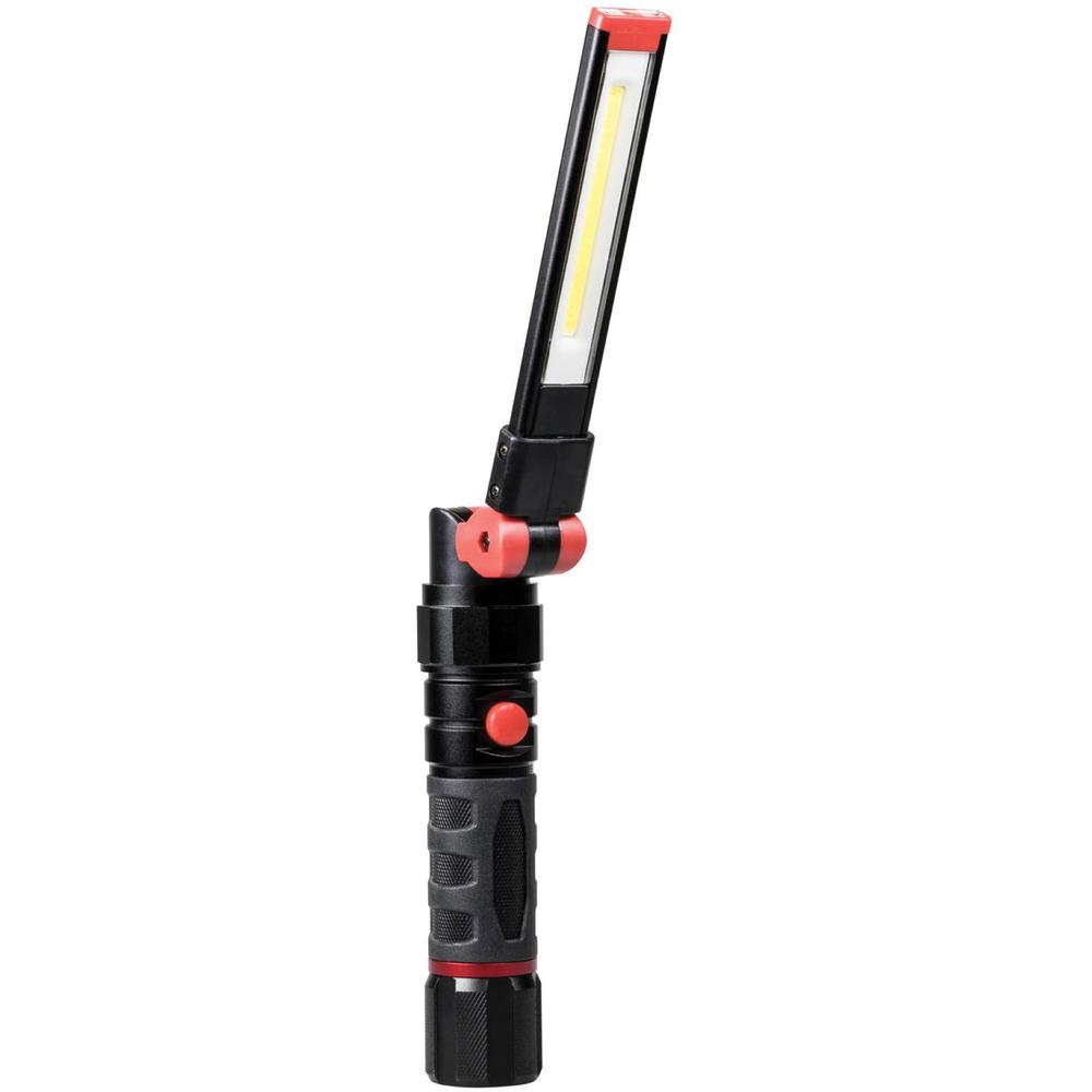 Dorcy Ultra HD Series Foldable Flashlight - LED - 500 lm Lumen - 3 x AAA - Battery - Impact Resistant, Water Resistant - Black, Red - 1 Each. Picture 1