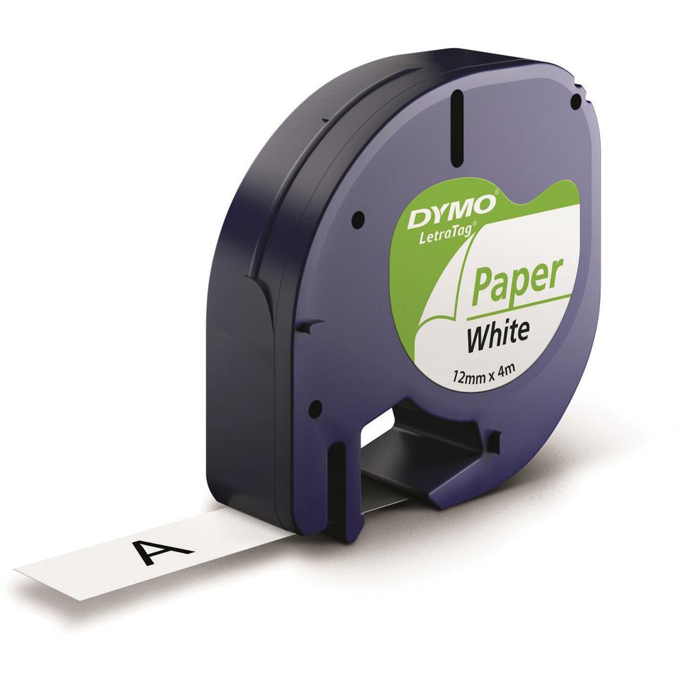 Dymo LetraTag Labelmaker Paper Labels - 1/2" Width - White - Paper - 6 / Box. Picture 1