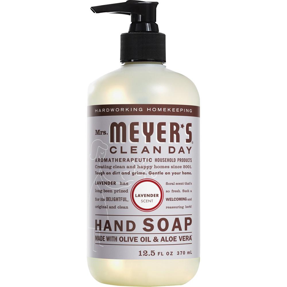 Mrs. Meyer's Hand Soap - Lavender ScentFor - 12.5 fl oz (369.7 mL) - Dirt Remover, Grime Remover - Hand - Moisturizing - Multicolor - Non-drying, Paraben-free, Phthalate-free, Cruelty-free - 1 Each. Picture 1