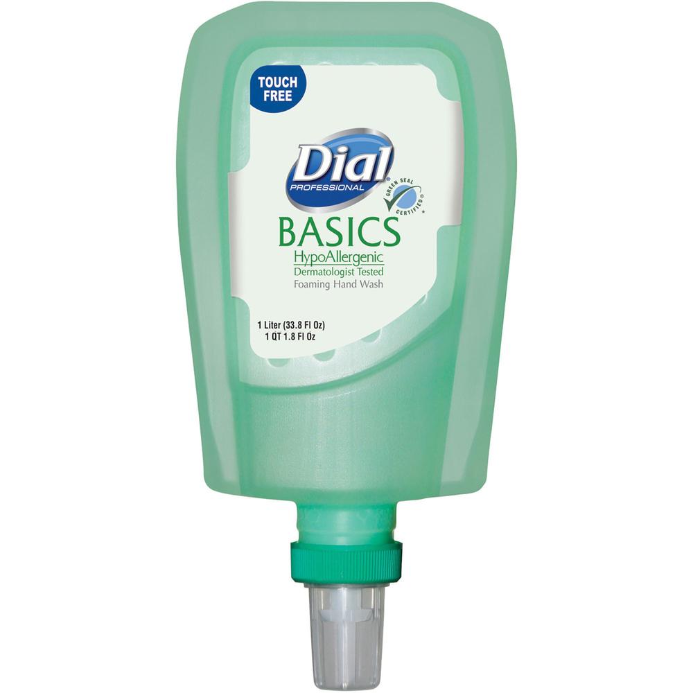 Dial FIT Refill Basics Foam Handwash - Honeysuckle ScentFor - 33.8 fl oz (1000 mL) - Hand - Moisturizing - Antibacterial - Green - 3 / Carton. Picture 1