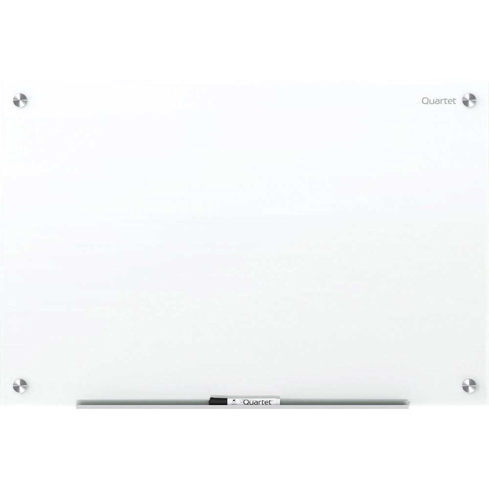 Quartet Magnetic Glass Dry-Erase Board - 72" (6 ft) Width x 48" (4 ft) Height - Brilliance White Tempered Glass Surface - Rectangle - Horizontal/Vertical - Magnetic - 1 Each. Picture 1