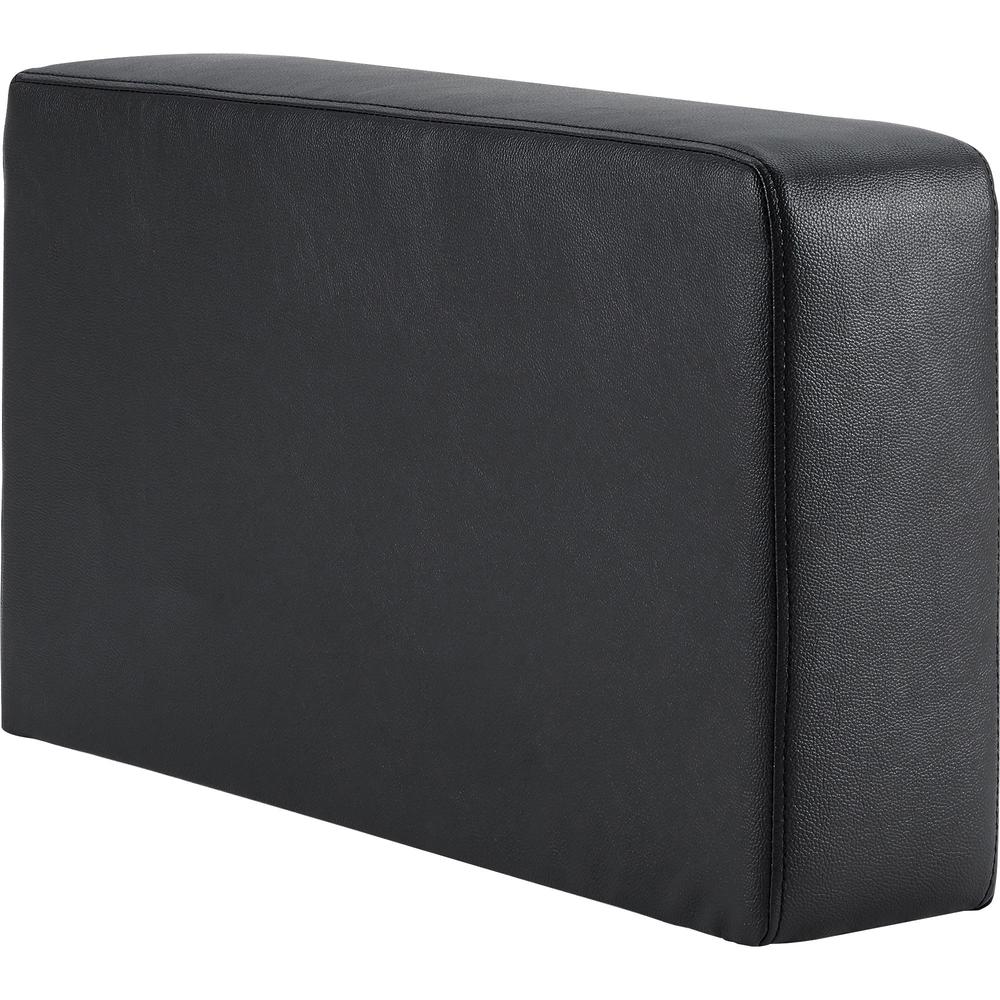 Lorell Contemporary Reception Collection Sofa Seat Armrest - Black - Polyurethane - 1 Each. Picture 1