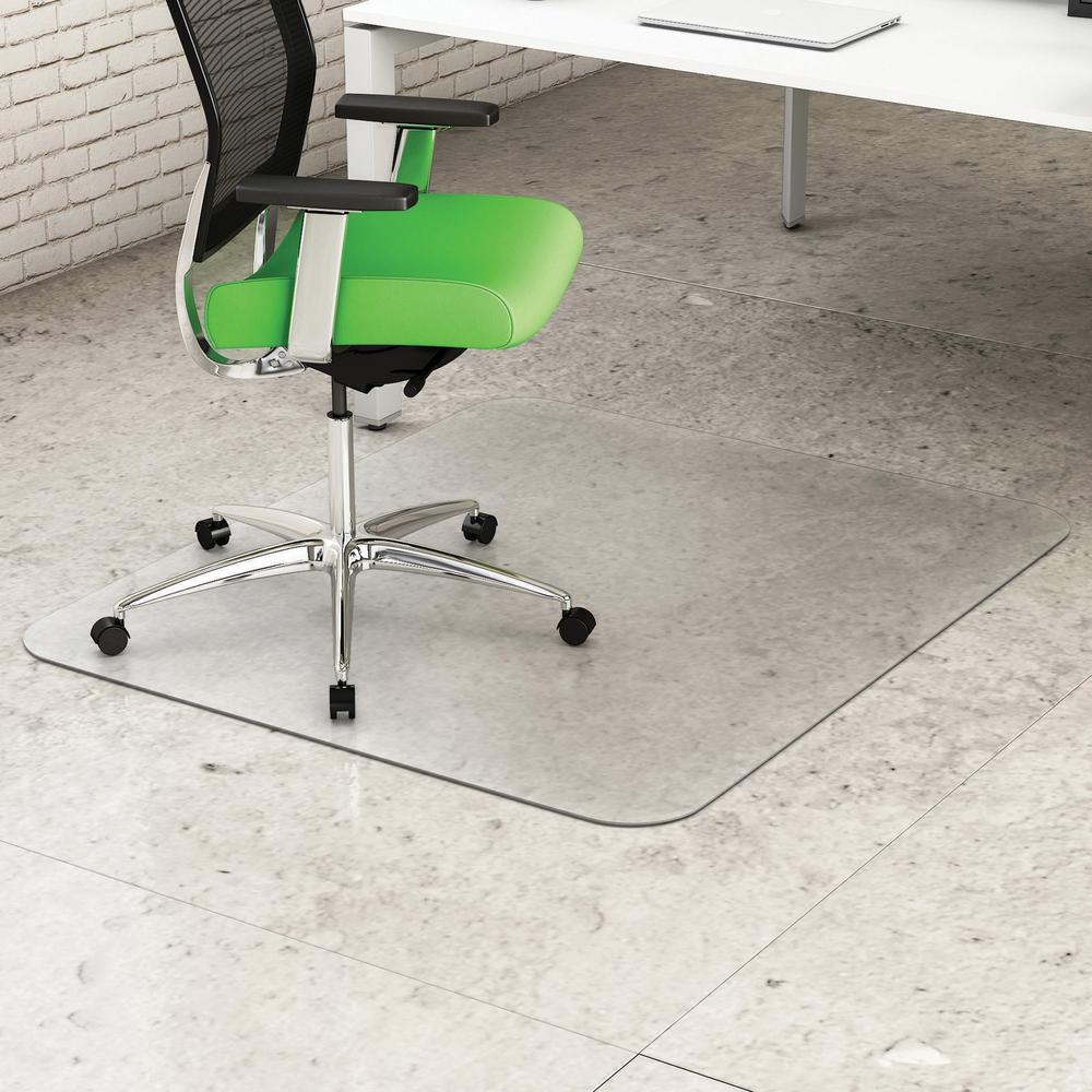 Deflecto Earth Source Hard Floor Chair Mat - Hard Floor - 48" Length x 36" Width x 0.100" Thickness - Rectangular - Clear - 1Each. Picture 1