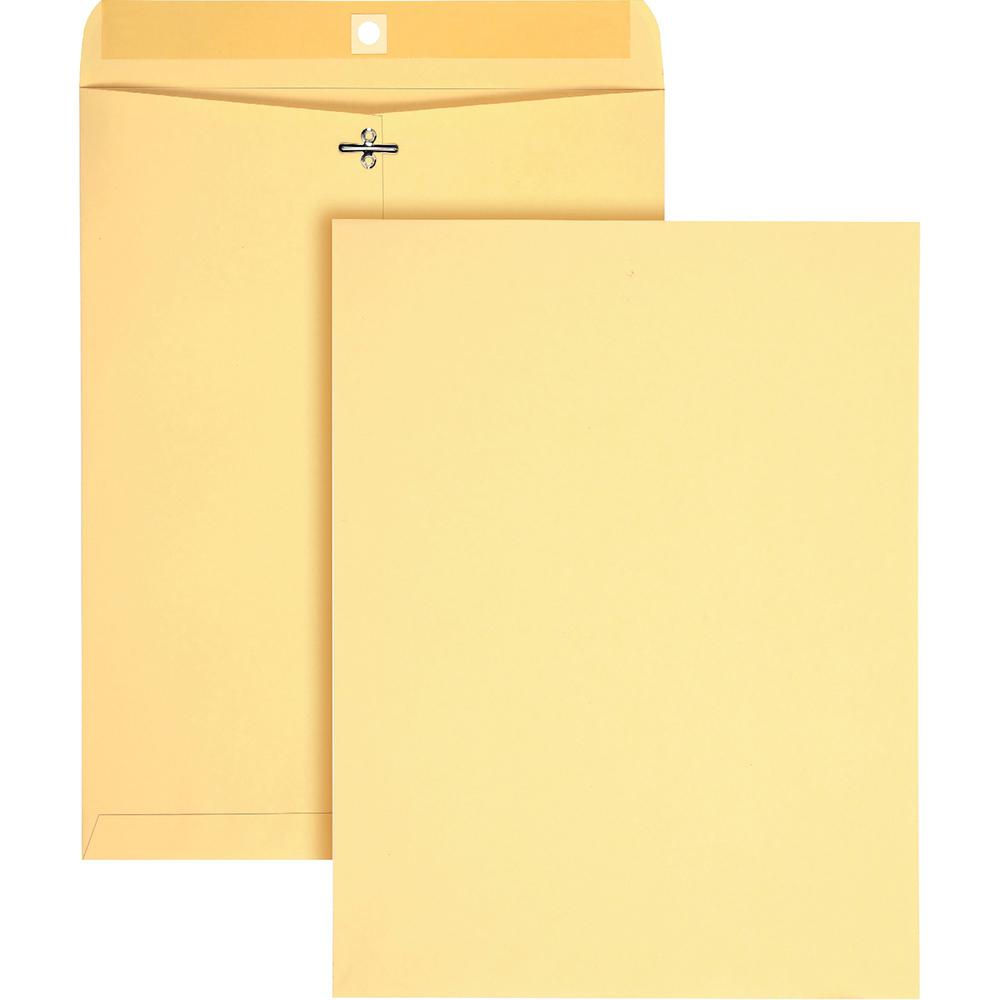 Quality Park 10x13 Heavy-duty Envelopes - Document - #97 - Clasp/Gummed Flap - 100 / Box. Picture 1