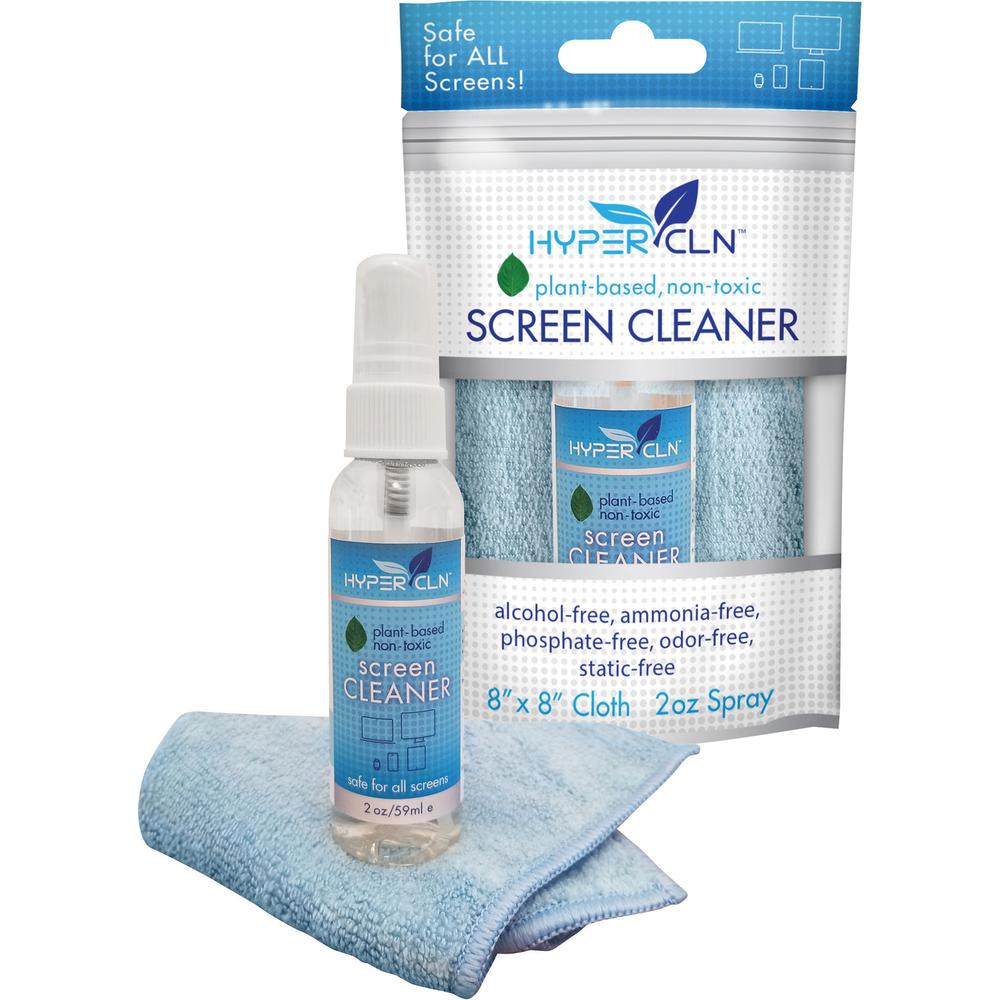 Falcon HyperClean Plant-based Screen Cleaner Kit - For Multipurpose - 2 fl oz - Anti-static, Non-toxic, Non-alcohol, Ammonia-free, Phosphate-free, Scratch-freeSpray Bottle - 1 / Kit. Picture 1
