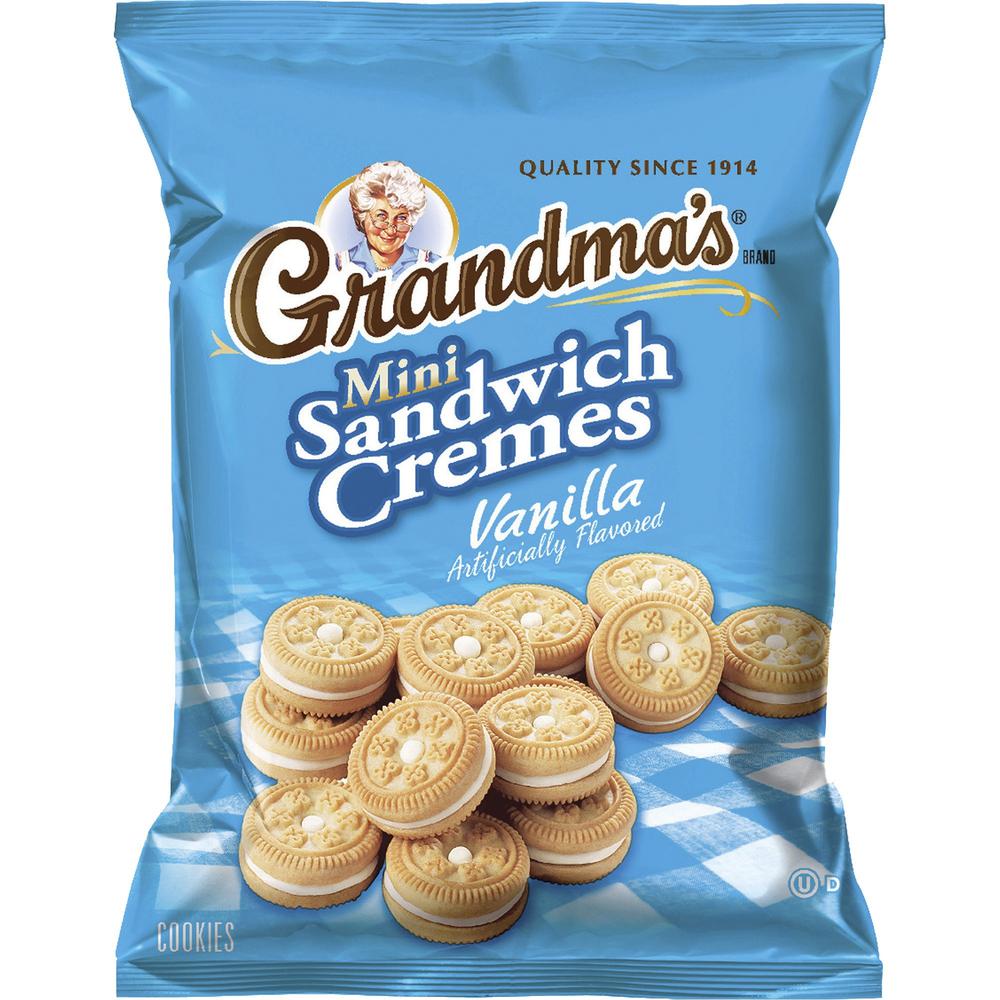Quaker Oats Grandma's Vanilla Mini Cookie Cremes - Vanilla - 2.12 oz - 60 / Carton. The main picture.
