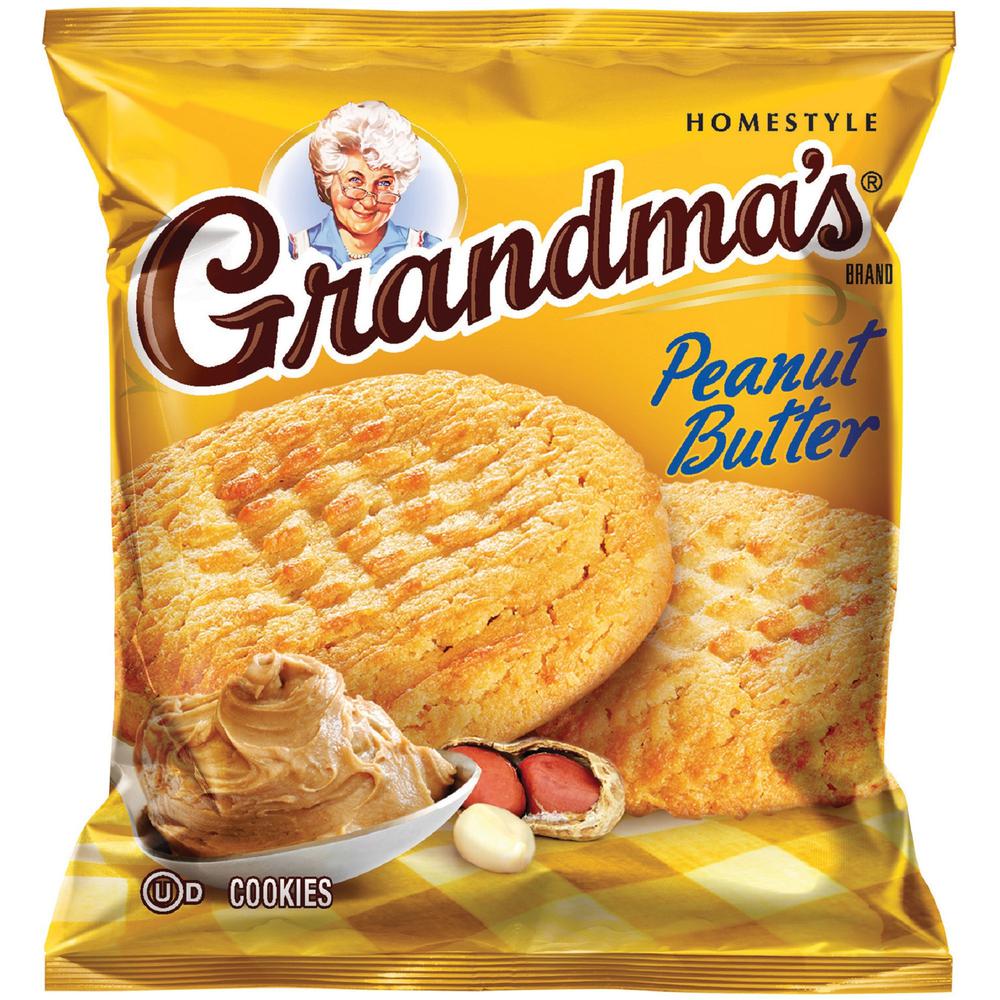 Quaker Oats Grandma's Peanut Butter Cookies - Peanut Butter - 2.88 oz - 60 / Carton. Picture 1