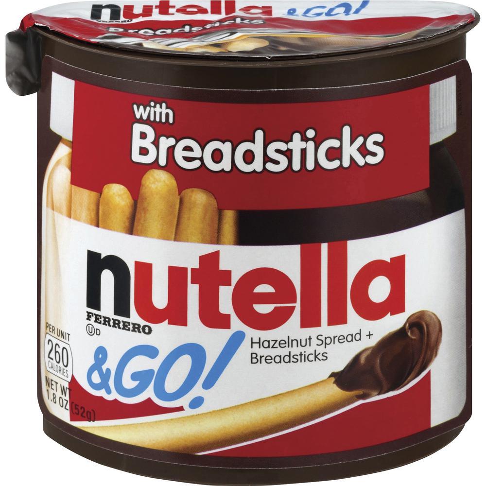 Nutella & GO Hazelnut Spread & Breadsticks - 1.23 oz - 12 / Box. Picture 1