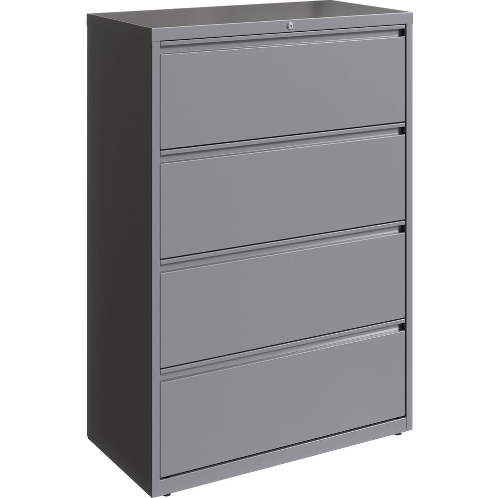 Lorell Fortress Series Lateral File - 36" x 18.6" x 52.5" - 4 x Drawer(s) for File - Letter, Legal, A4 - Lateral - Hanging Rail, Magnetic Label Holder, Locking Drawer, Locking Bar, Ball Bearing Slide,. Picture 1
