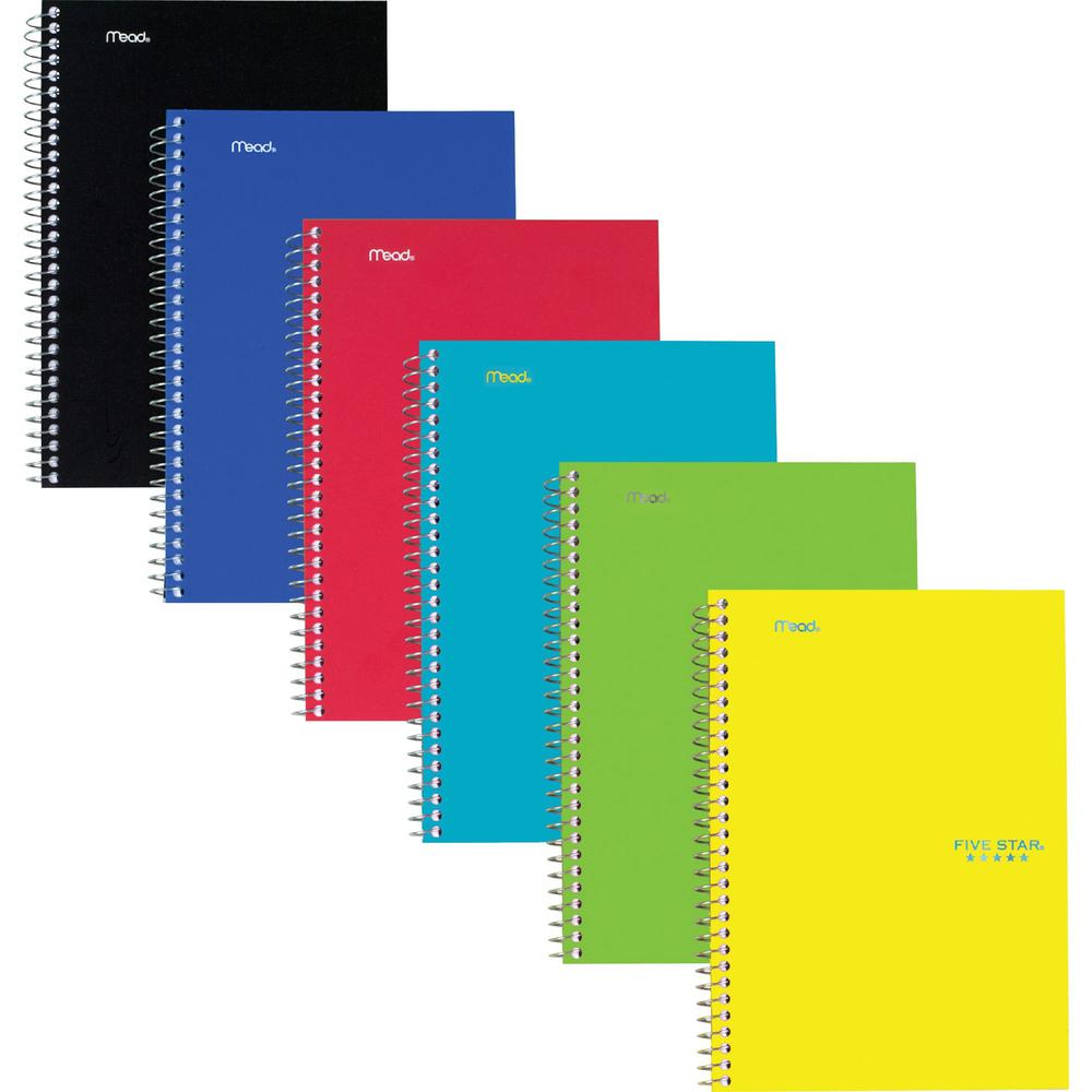 Mead Five Star Wirebound Subject Notebook 2 Subjects 100 Sheets Spiral Bound 6 X 9 1 