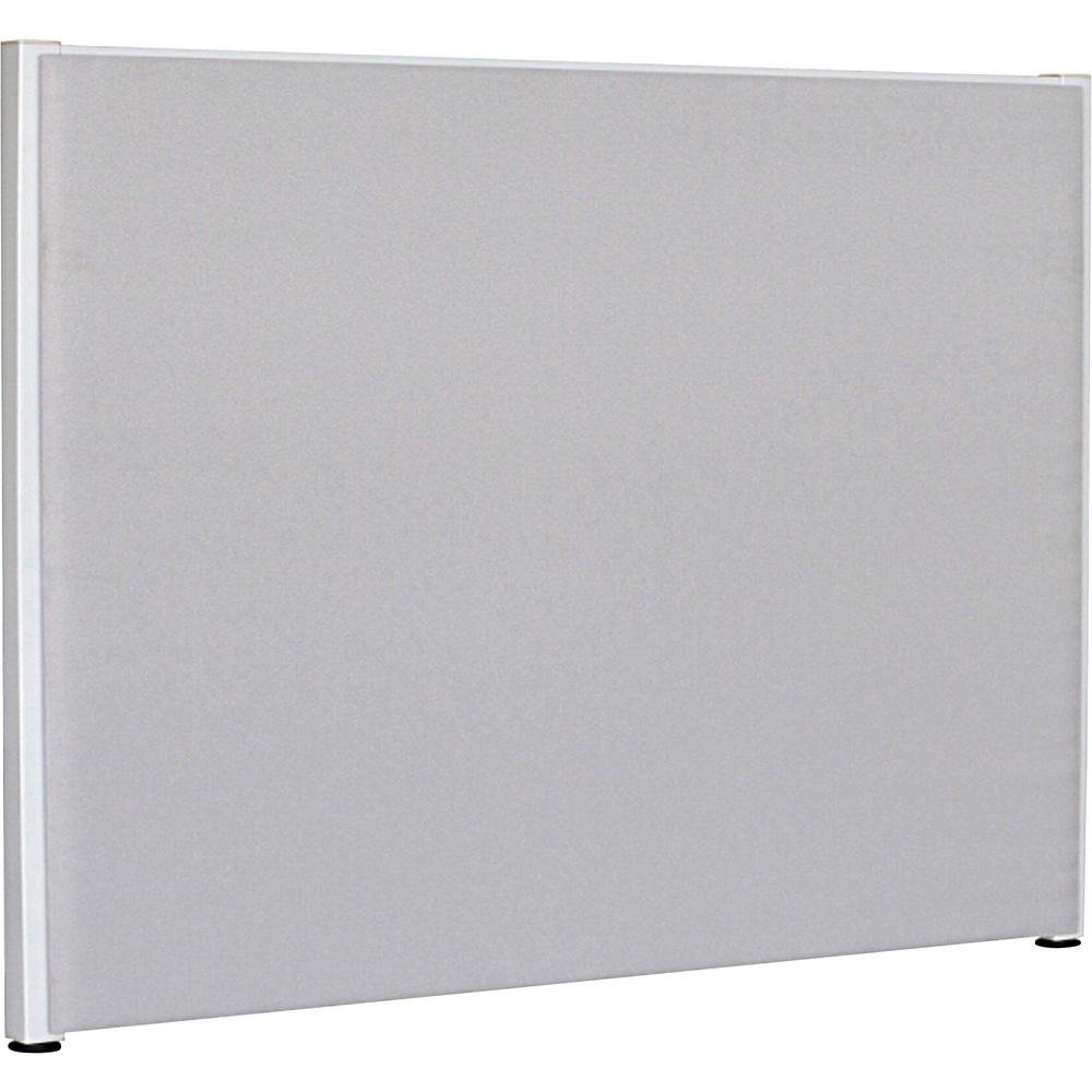 Lorell Gray Fabric Panel - 60" Width x 48" Height - Fabric, Steel - Gray - 1 Each. Picture 1
