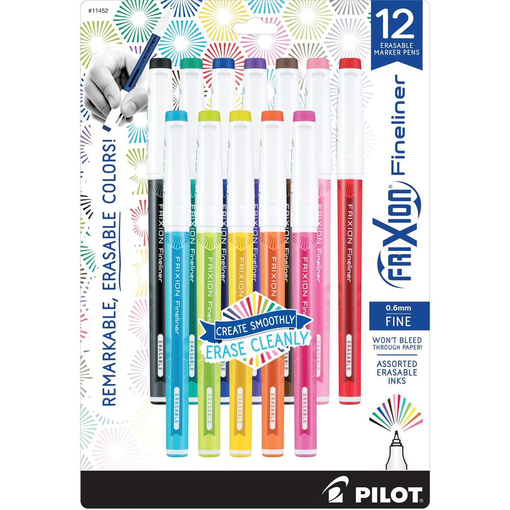 FriXion Fineliner Erasable Marker Pens - Fine Pen Point - 0.6 mm Pen Point SizeGel-based Ink - 12 / Set. The main picture.