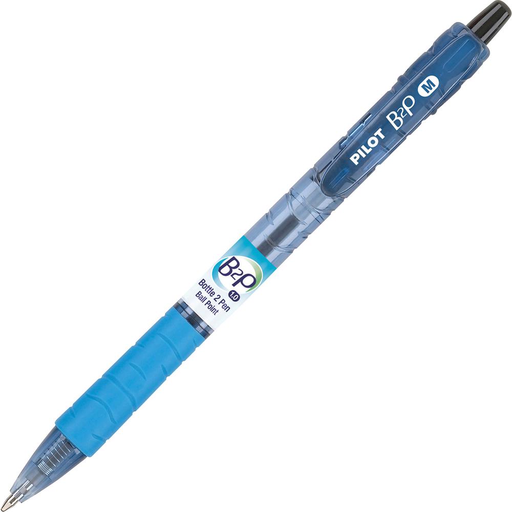 B2P Ball Point Retractable Pen - Medium Pen Point - 1 mm Pen Point Size - Retractable - Black, Blue - Assorted Barrel - 36 / Display Box. Picture 1