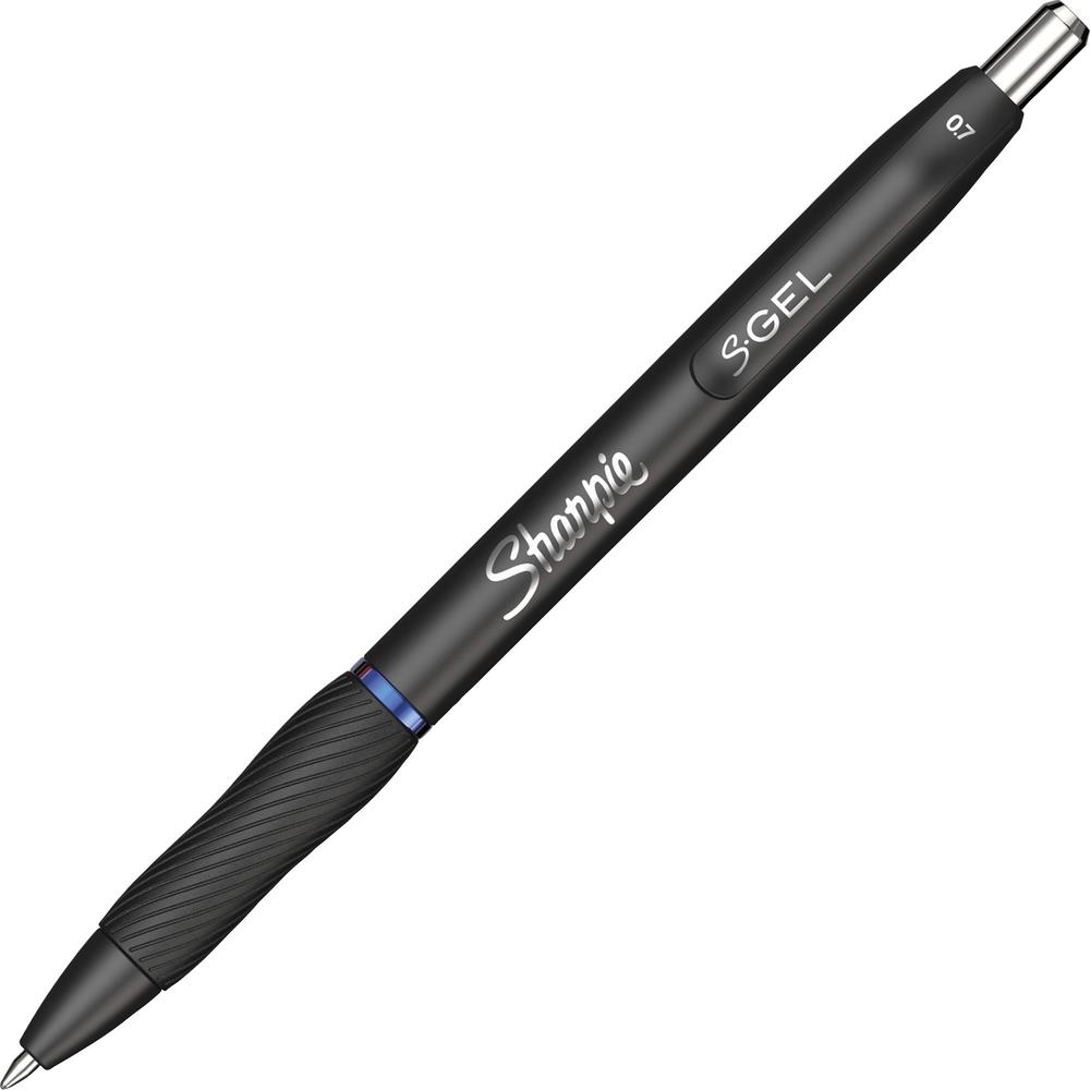 Sharpie S-Gel Pens - 0.7 mm Pen Point Size - Retractable - Blue Gel-based Ink - 1 Box. Picture 1