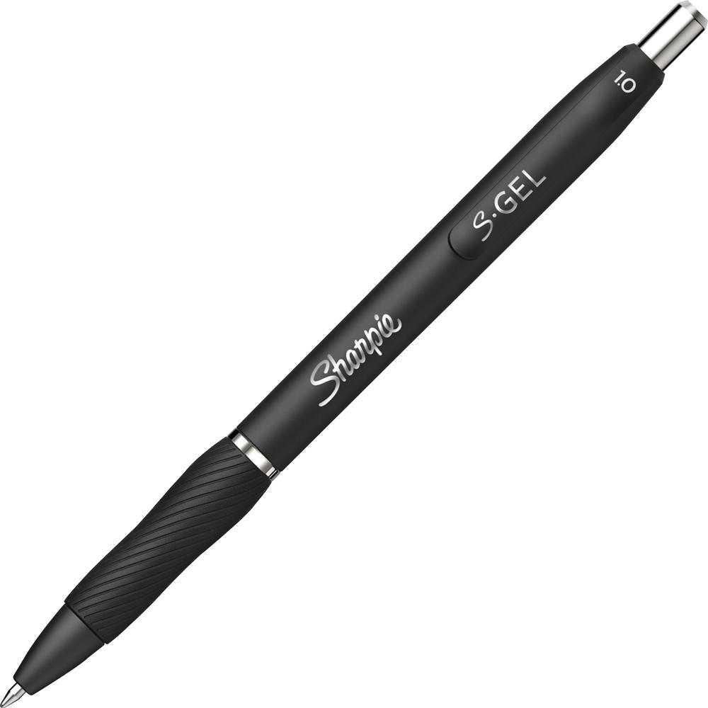 Sharpie S-Gel Pens - 1 mm Pen Point Size - Retractable - Black Gel-based Ink - 12 / Dozen. Picture 1