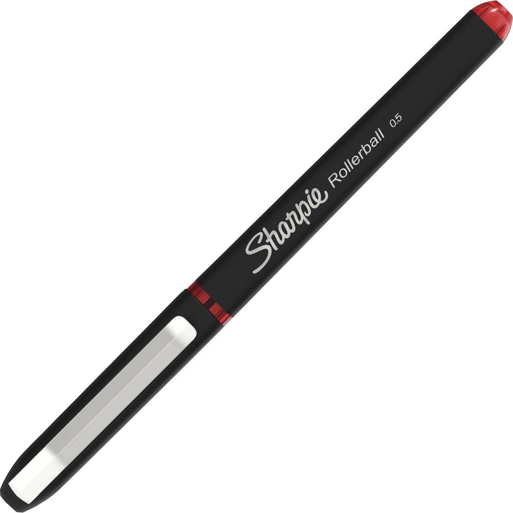 Sharpie Rollerball Pens - Fine Pen Point - 0.5 mm Pen Point Size - Needle Pen Point Style - Red - Red Barrel - 1 Dozen. Picture 1