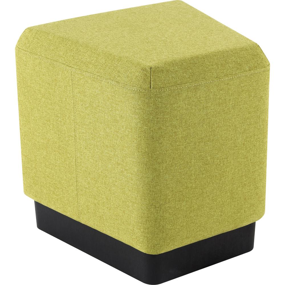 Lorell Contemporary 17" Rectangular Foot Stool - Green Fabric Seat - 1 Each. Picture 1