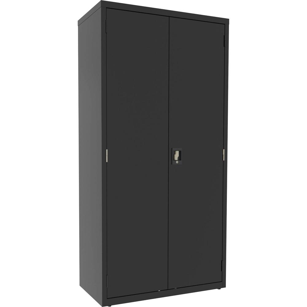 Lorell Fortress Series Janitorial Cabinet - 36" x 18" x 72" - 4 x Shelf(ves) - Hinged Door(s) - Locking System, Welded, Sturdy, Recessed Locking Handle, Durable, Removable Lock, Storage Space, Adjusta. Picture 1