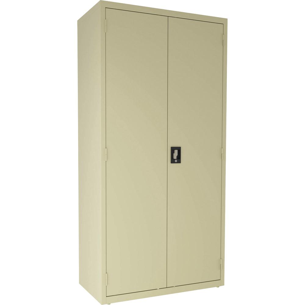 Lorell Fortress Series Janitorial Cabinet - 36" x 18" x 72" - 4 x Shelf(ves) - Hinged Door(s) - Locking System, Welded, Sturdy, Recessed Locking Handle, Durable, Powder Coat Finish, Storage Space, Adj. Picture 1