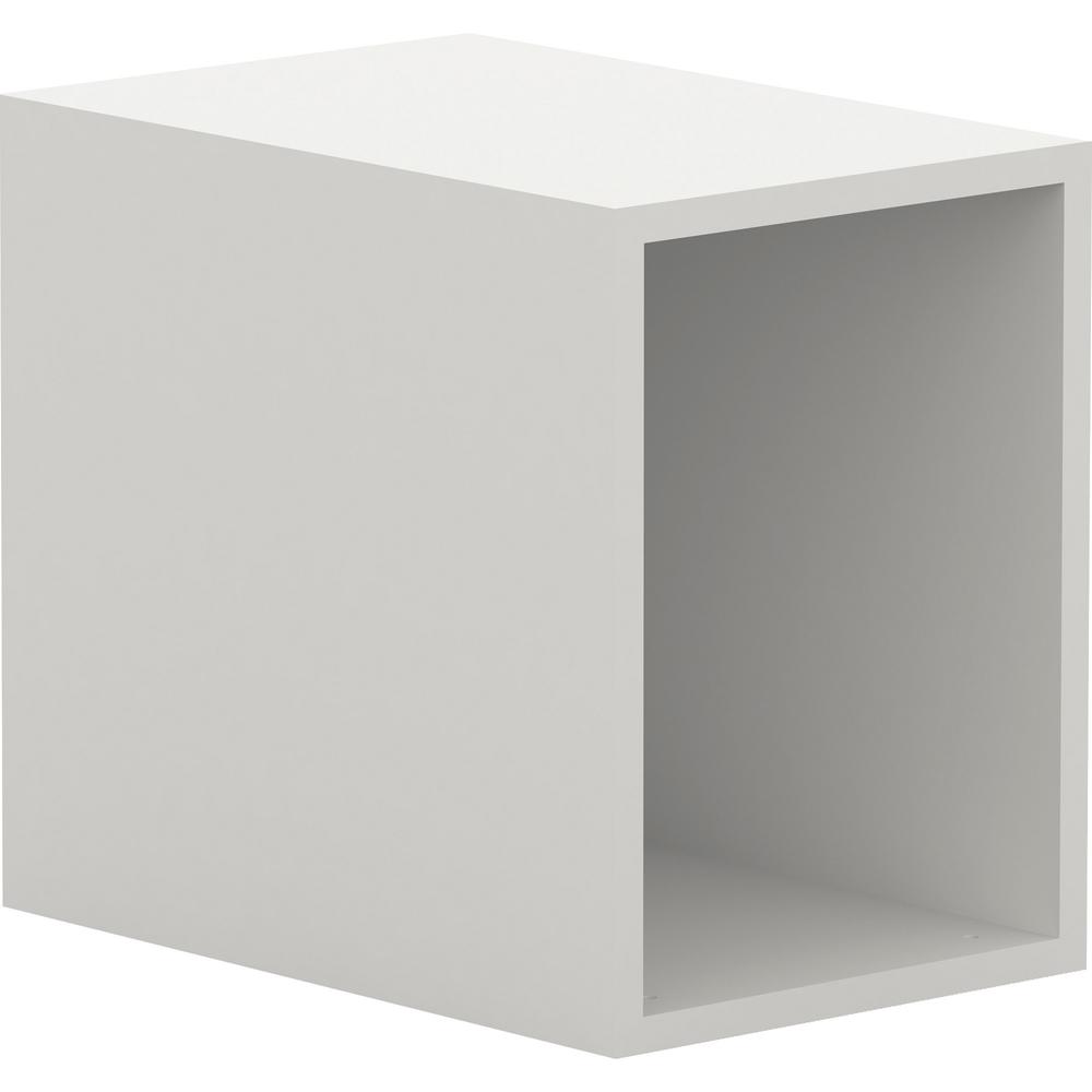 Lorell White Single Cubby Storage Base Adder Unit - 11.8" Width x 17.8" Depth x 15.8" Height - White. Picture 1