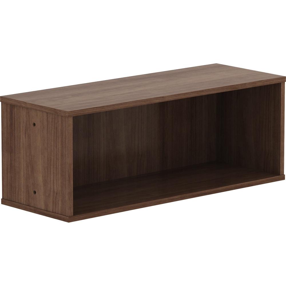 Lorell Panel System Open Storage Cabinet - 18.1" Height x 31.5" Width x 15.8" Depth - Walnut - Laminate - 1 Each. Picture 1