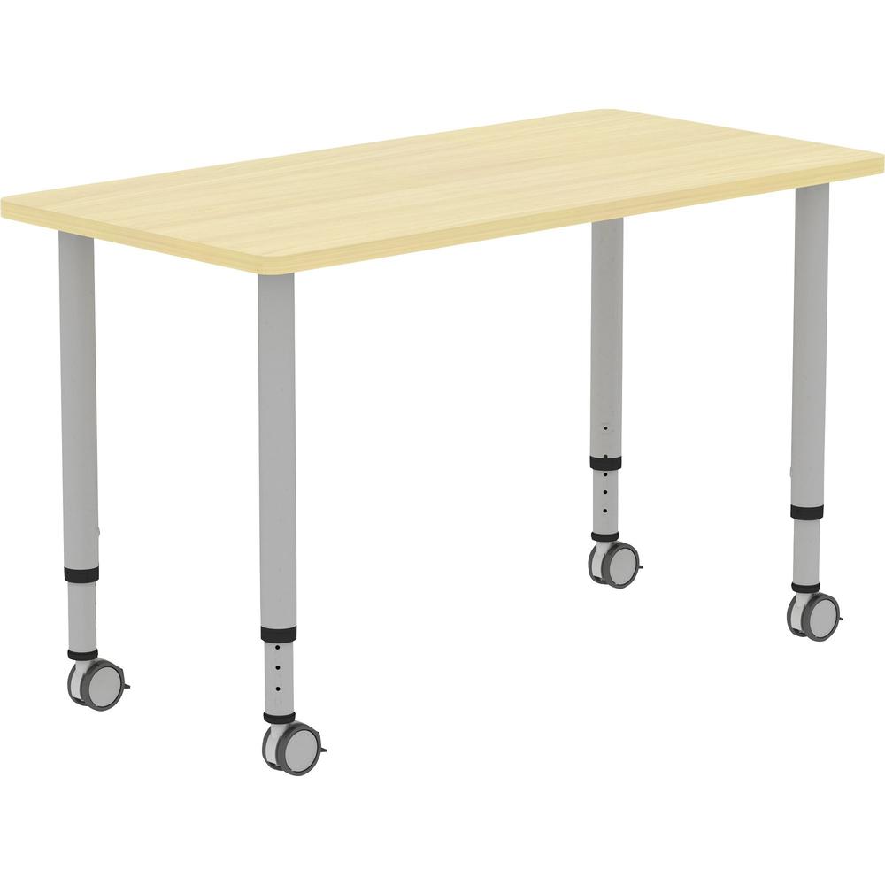 Lorell Attune Height-adjustable Multipurpose Rectangular Table - Rectangle Top - Adjustable Height - 26.62" to 33.62" Adjustment x 48" Table Top Width x 23.62" Table Top Depth - 33.62" Height - Assemb. Picture 1