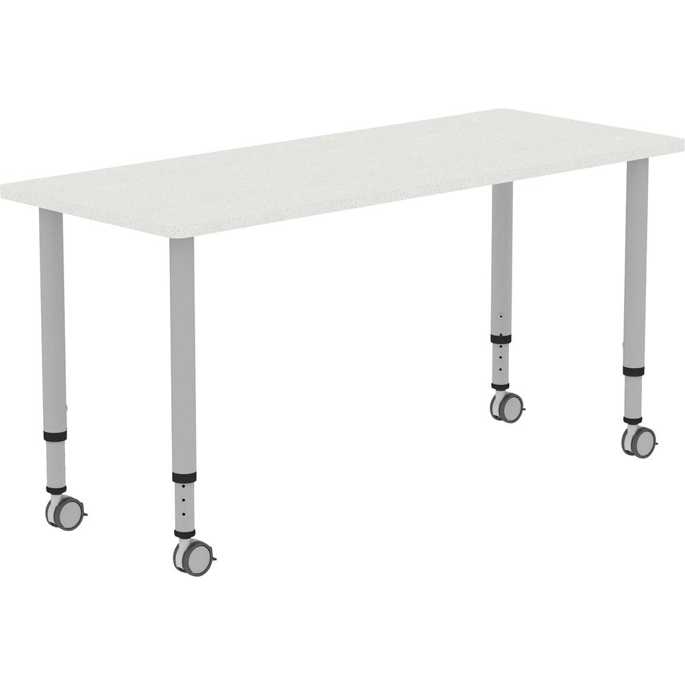 Lorell Attune Height-adjustable Multipurpose Rectangular Table - Rectangle Top - Adjustable Height - 26.62" to 33.62" Adjustment x 60" Table Top Width x 23.62" Table Top Depth - 33.62" Height - Assemb. Picture 1