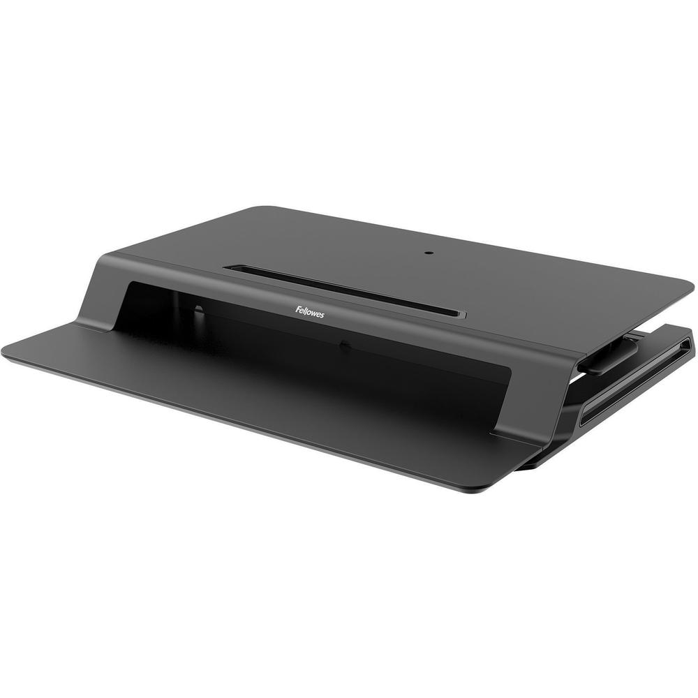 Fellowes Lotus&trade; LT Sit-Stand - 4.4" Height x 31.5" Width x 24" Depth - Desktop - Black. The main picture.