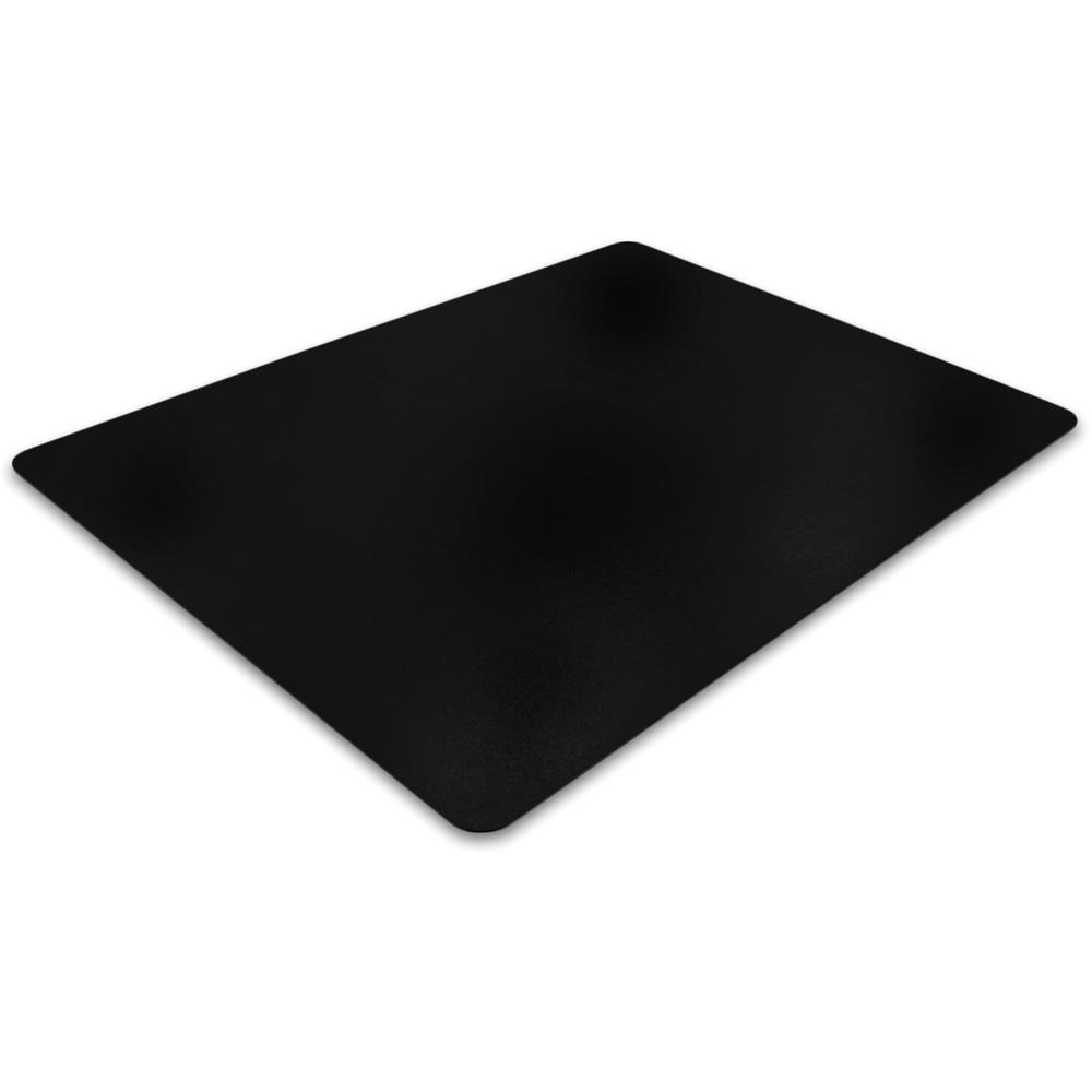 Advantagemat&reg; Black Vinyl Rectangular Chair Mat for Hard Floor - 48" x 60" - Hard Floor - 60" Length x 48" Width x 0.080" Depth x 0.080" Thickness - Rectangular - Classic - Polyvinyl Chloride (PVC. Picture 1