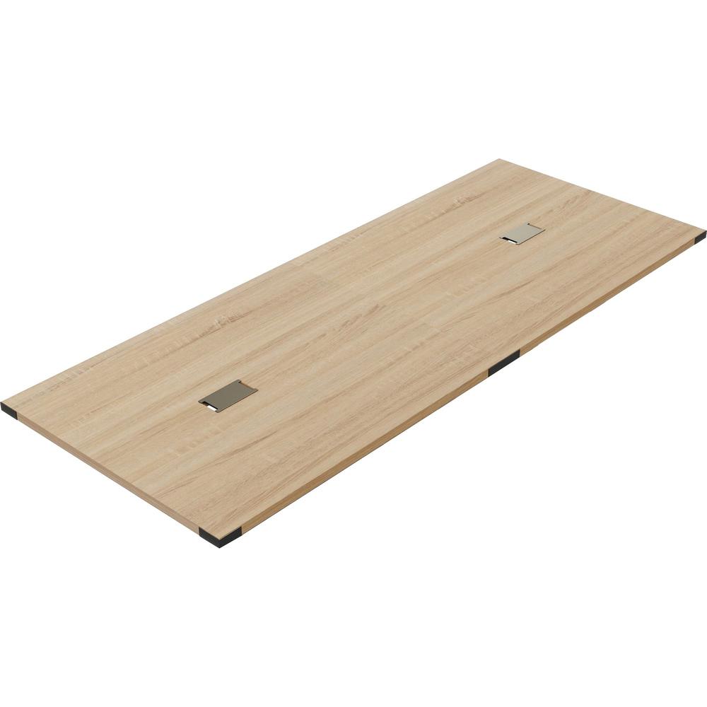 Safco Mirella Half Conference Tabletop - 60" x 47.5" x 1.6" Table Top - Material: Particleboard - Finish: Sand Dune, Laminate. Picture 1