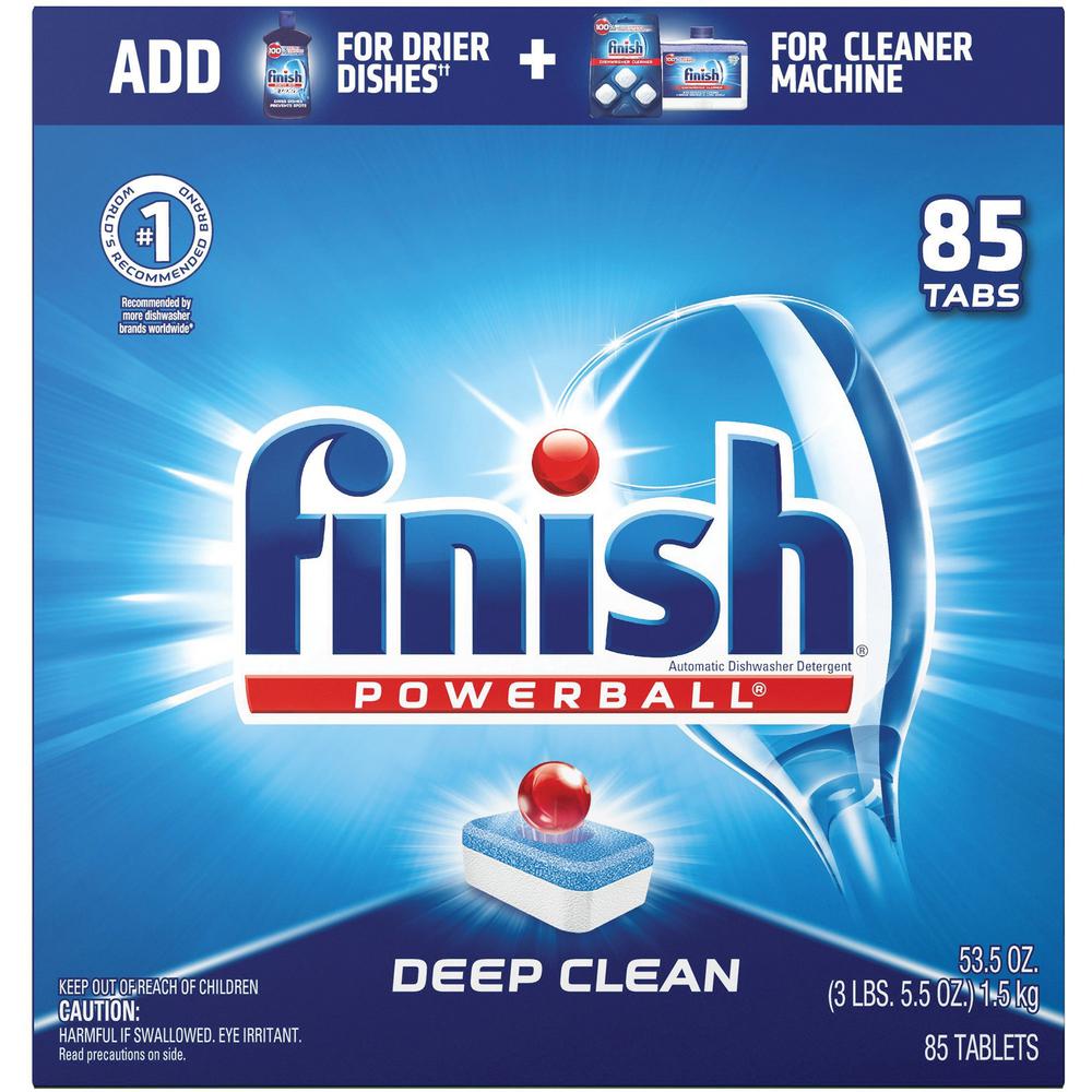 Finish Deep Clean Dishwasher Pod - Block - 340 / Carton - Red, White, Blue. The main picture.