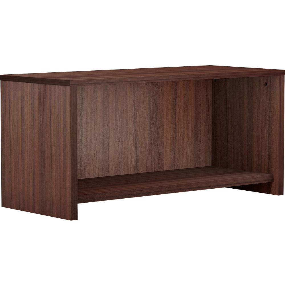 Lorell Essentials Series Wall-Mount Hutch - 36" x 15"17" , 1" Bottom Panel, 1" Side Panel, 0.6" Back Panel - Band Edge - Material: Laminate - Finish: Espresso Laminate. Picture 1
