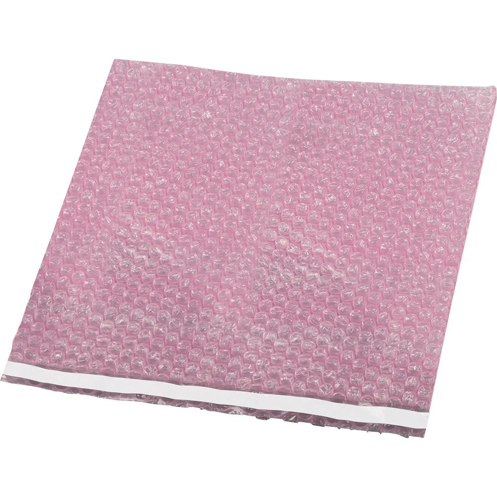 Sparco Anti-static Bubble Bag - 24" Width x 24" Length - Pink - 50/Carton - Electronic Equipment, Tool, Accessories, Small Parts. Picture 1