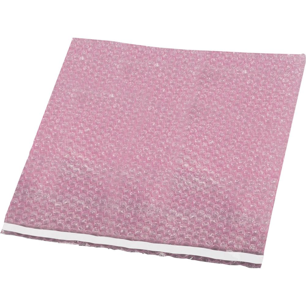 Sparco Anti-static Bubble Bag - 29" Width x 29" Length - Pink - 50/Carton - Electronic Equipment, Tool, Accessories, Small Parts. Picture 1