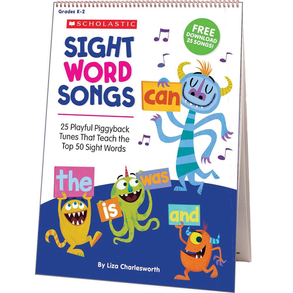 Scholastic Sight Word Songs Flip Chart & CD - Theme/Subject: Fun - Skill Learning: Sight Words, Songs - 1 Each. Picture 1