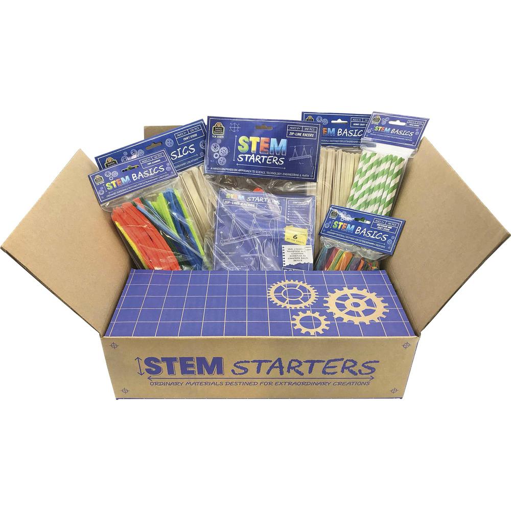 Teacher Created Resources STEM Starters Zip Line Kit - Project, Student, Education, Craft - 4"Height x 11"Width x 13.50"Length - 1 / Kit - Multi. The main picture.