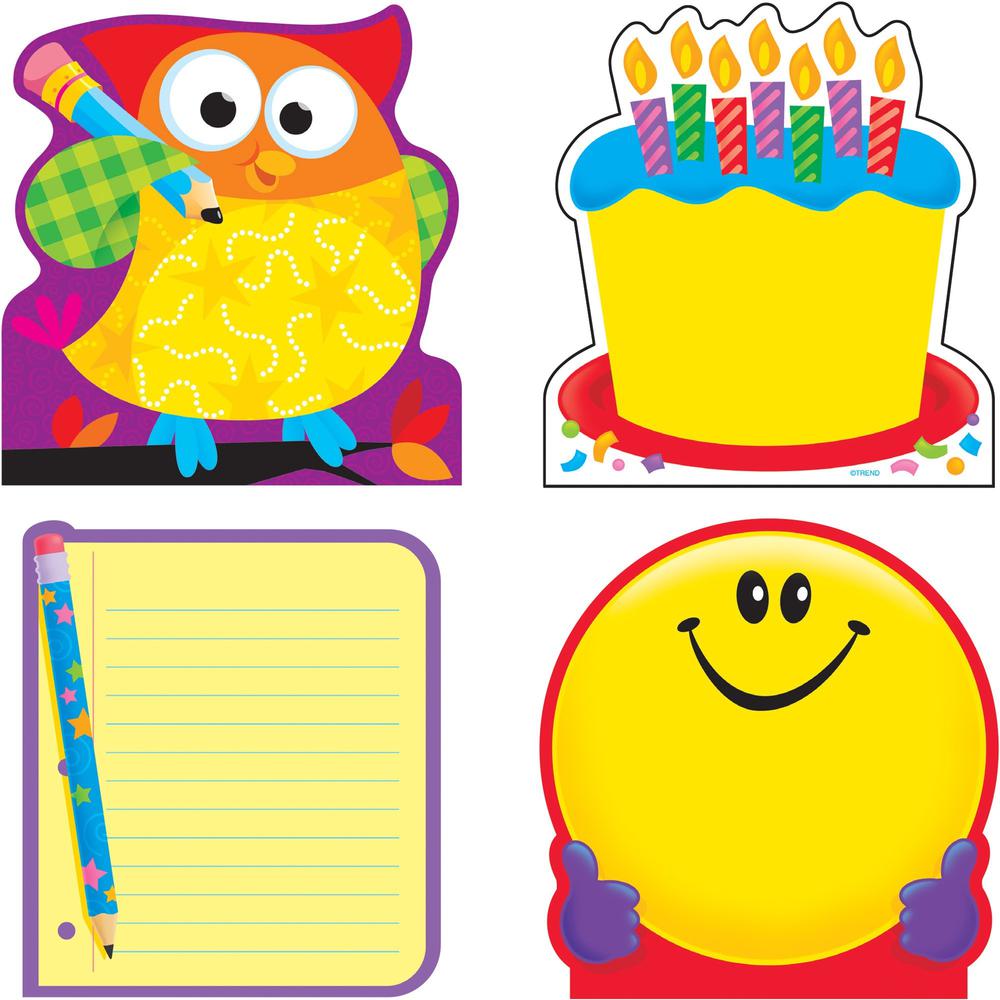 Trend Everyday Favorites Variety Pack Notepads - 5" x 5" - Square - Multicolor - Acid-free, Adhesive - 4 / Pack. Picture 1