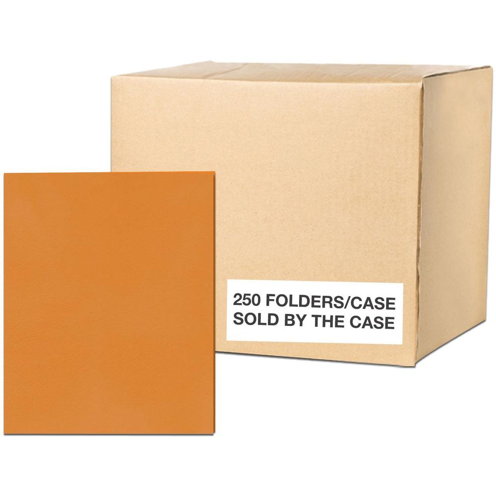 Roaring Spring Letter Pocket Folder - 8 1/2" x 11" - 50 Sheet Capacity - 2 Internal Pocket(s) - Orange - 250 / Carton. Picture 1