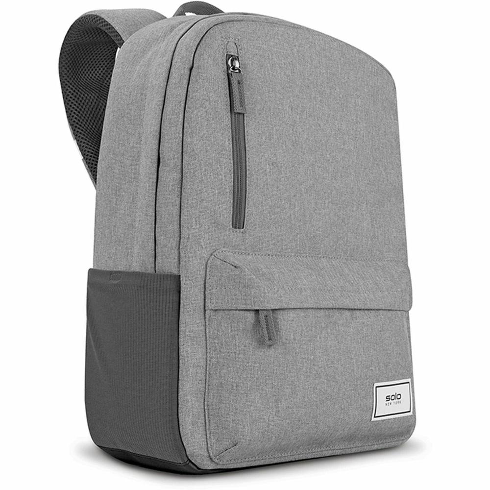 Solo Re:cover Carrying Case (Backpack) for 15.6" Notebook - Gray - Bump Resistant, Damage Resistant - Shoulder Strap, Luggage Strap, Handle - 14.8" Height x 11.3" Width x 7" Depth - 1 Each. Picture 1