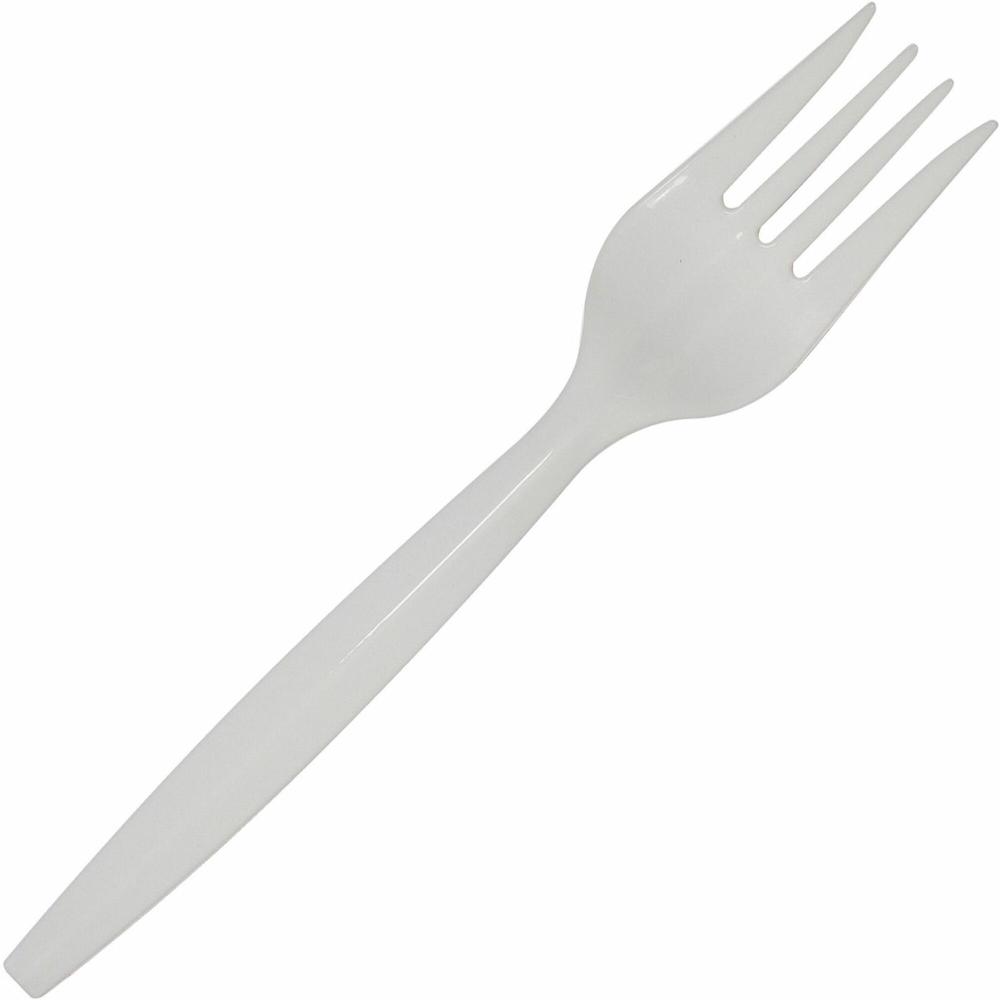 Dixie Fork - 40/Pack - Fork - 1 x Fork - Disposable - White. Picture 1