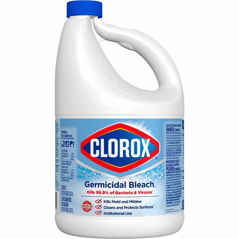 Clorox Germicidal Bleach - Concentrate Liquid - 121 fl oz (3.8 quart) - 1 Each - White. Picture 1