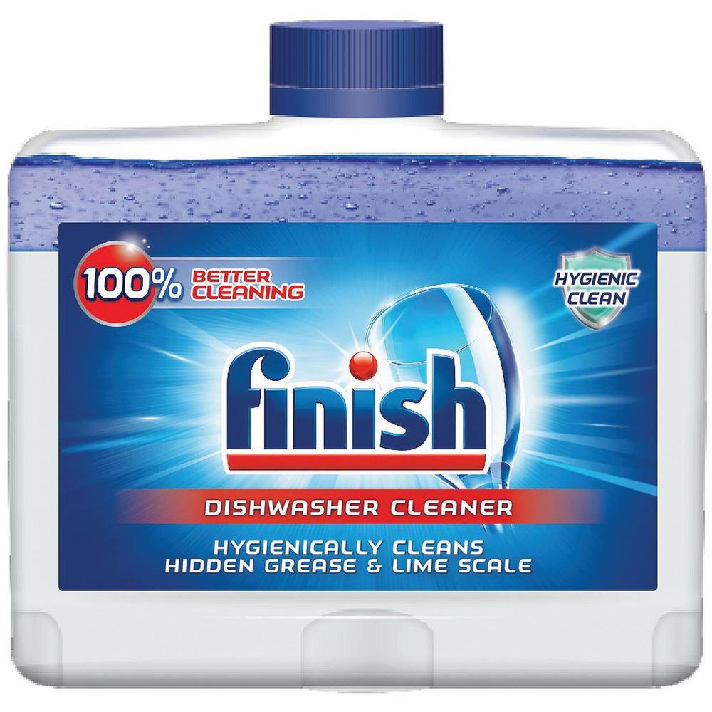 Finish Liquid Dishwasher Cleaner - 8.5 fl oz (0.3 quart) - 6 / Carton - Light Blue. Picture 1
