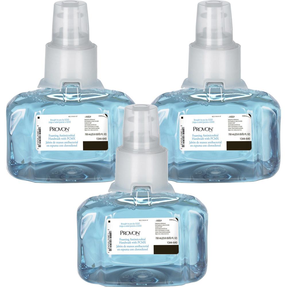 Provon Foaming Antimicrobial Handwash with PCMX - Floral ScentFor - 23.7 fl oz (700 mL) - Pump Bottle Dispenser - Kill Germs, Bacteria Remover - Hand - Triclosan-free, Pleasant Scent - 3 / Carton. Picture 1
