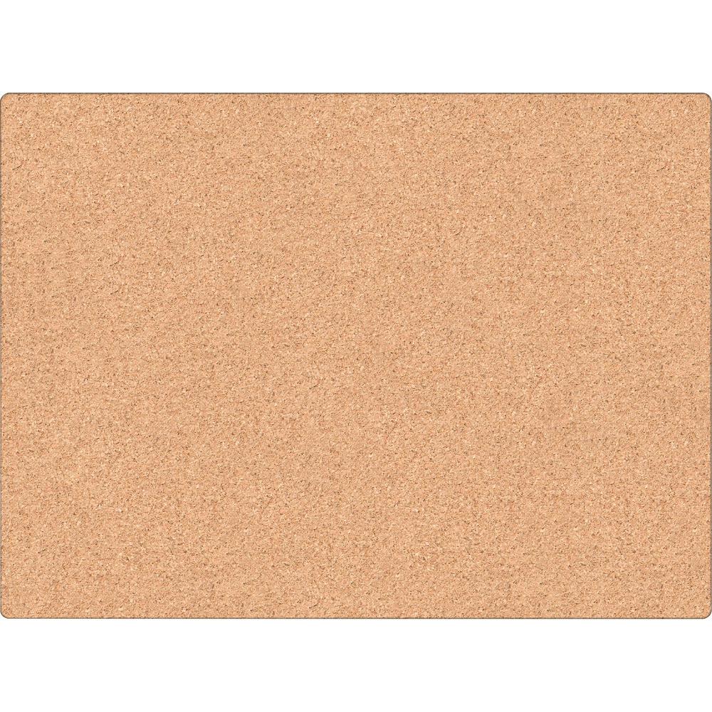 U Brands Cork Canvas Bulletin Board - 23" X 17" , Natural Cork Surface - Self-healing, Durable, Mounting System, Tackable, Frameless - 1 Each. Picture 1