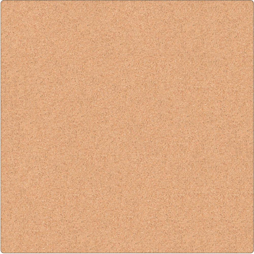 U Brands Cork Canvas Bulletin Board - 23" X 23" , Natural Cork Surface - Self-healing, Durable, Mounting System, Tackable, Frameless - 1 Each. Picture 1