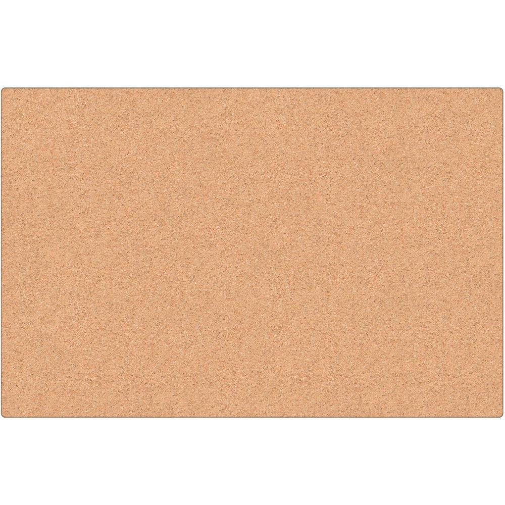 U Brands Cork Canvas Bulletin Board - 35" X 23" , Natural Cork Surface - Self-healing, Durable, Mounting System, Tackable, Frameless - 1 Each. Picture 1