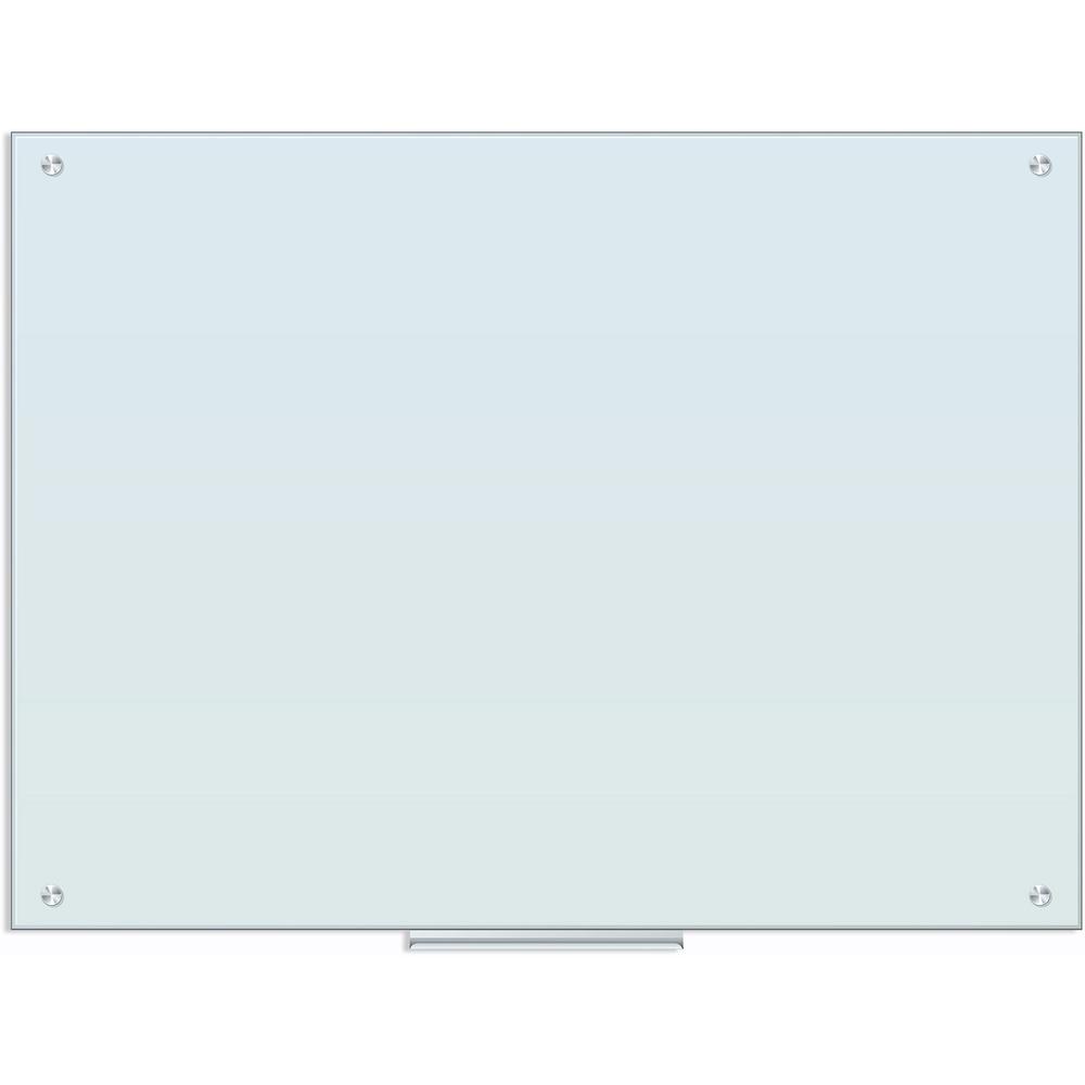 U Brands Magnetic Glass Dry Erase Board - 35" (2.9 ft) Width x 47" (3.9 ft) Height - Frosted White Tempered Glass Surface - Rectangle - Horizontal/Vertical - 1 Each. The main picture.