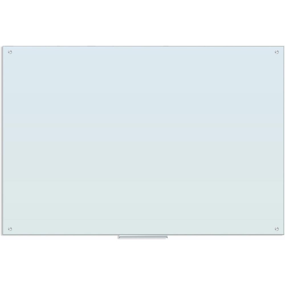 U Brands Magnetic Glass Dry Erase Board - 47" (3.9 ft) Width x 70" (5.8 ft) Height - Frosted White Tempered Glass Surface - Rectangle - Horizontal/Vertical - Magnetic - 1 Each. Picture 1
